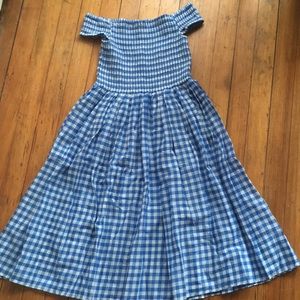 J. Crew Gingham off shoulder Dress in Small